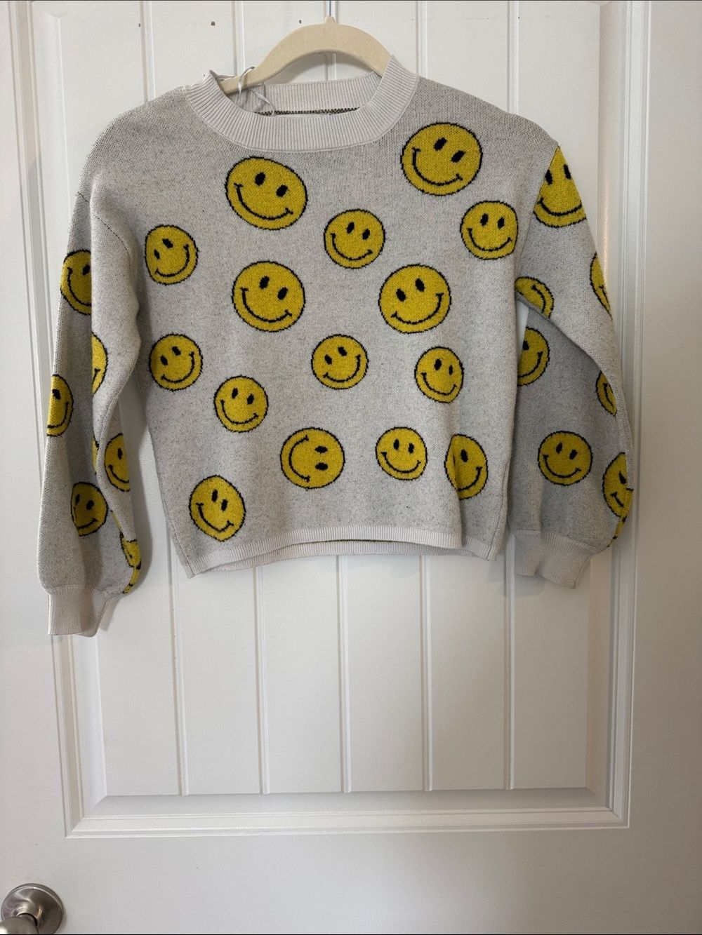 cupcakes & cashmere Olive Green and Cream Knit Sweater